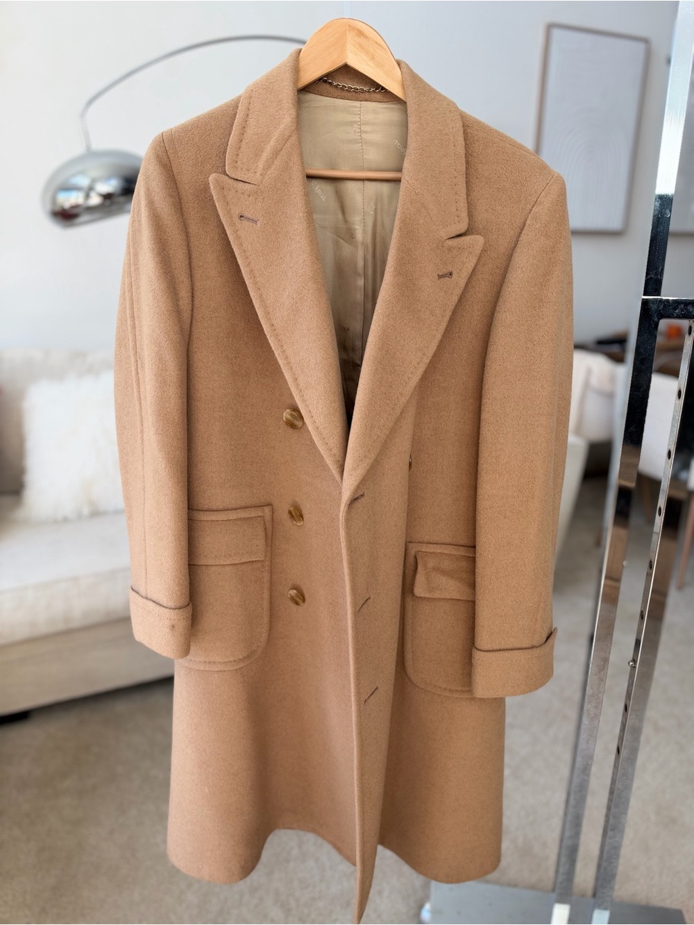 Vintage Neiman Marcus 100% Mongolian Camel Hair Overcoat Men’s M